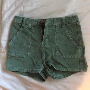 High rise corduroy shorts